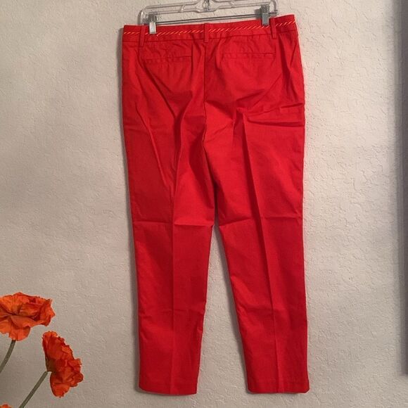 Nautica Red Cotton Blend Women’s Stretch  Pants Size 12 - Picture 2 of 12